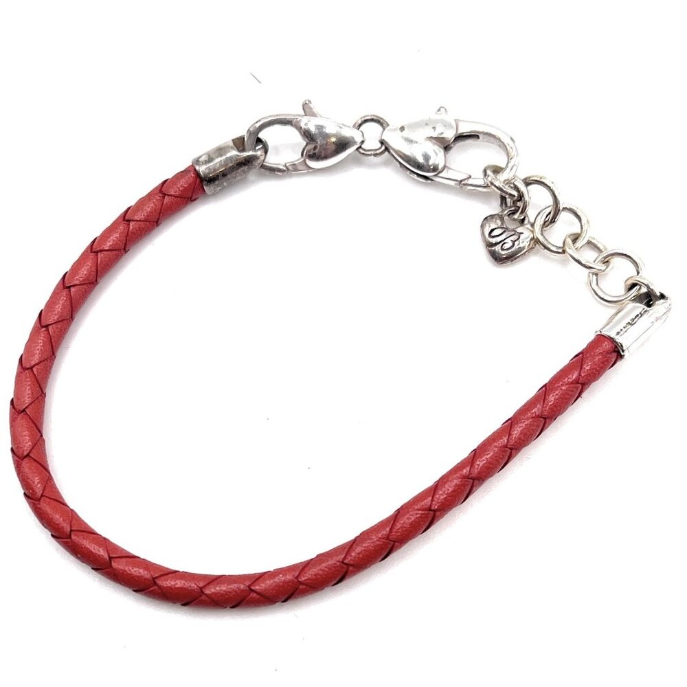 Brighton Red Leather Slide Charm Bracelet - 1165